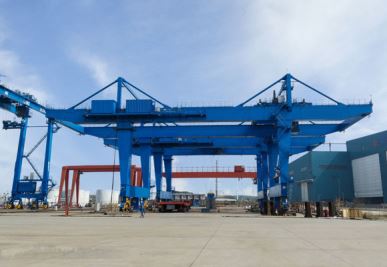 เครนรับส่งข้อมูลทางรถไฟแบบ Upper Rail-type